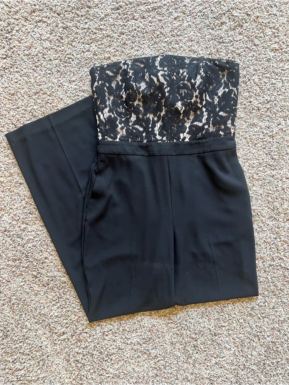 WHBM Strapless Lace Bust Wide-Leg Jumpsuit - Picture 2 of 14